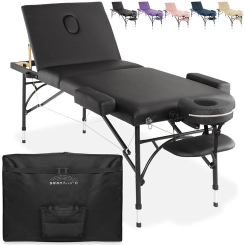 Professional Portable Tri-Fold Massage Table with Aluminum Legs